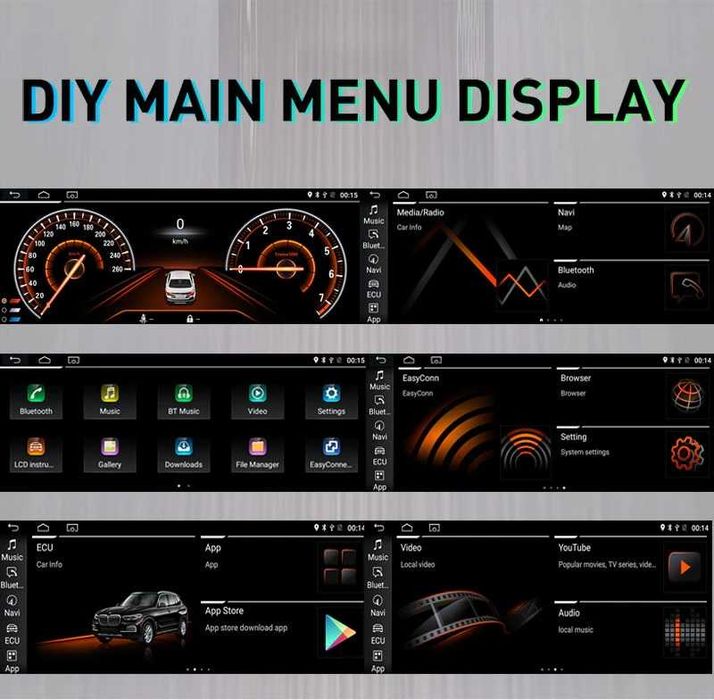 Auto-rádio 12.3" android 14 BMW X3 E83 2004 a 2009