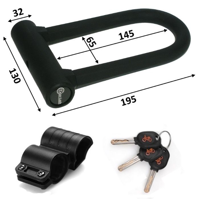 Велозамок U-Lock велосипедный вело мото замок для велосипеда мотоцикла