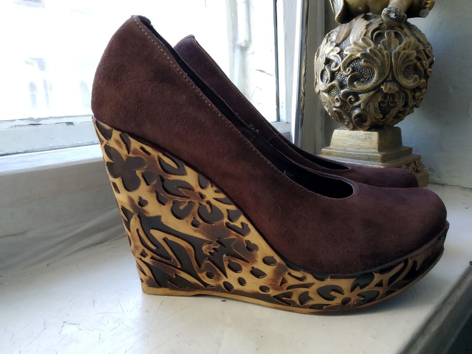 Туфлі 36р замш шкіра