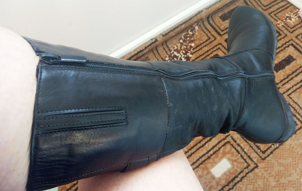 Сапоги женские на байке натуральная кожа 39р