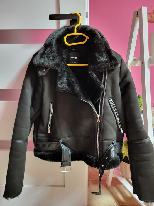 Kurtka ramoneska z kożuszkiem