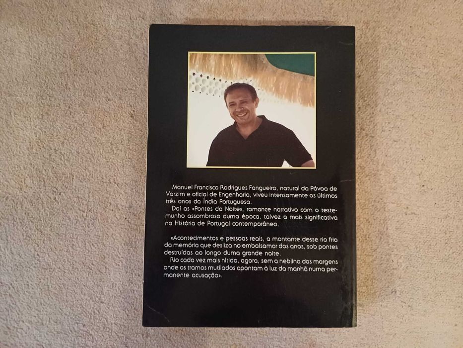 Livro - Pontes da noite, de Manuel Fangueiro. Edição do autor, 1990