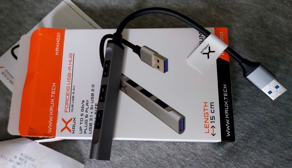 Hub usb Krux KRXH001 Nowy.