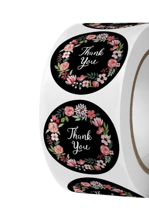 NAKLEJKI ozdobne samoprzylepneTHANK YOU-2,5cm 20+1