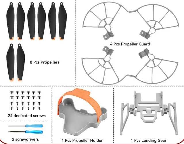 Zestaw śmigieł i osłon do DJI Mini 3 / Mini 3 Pro