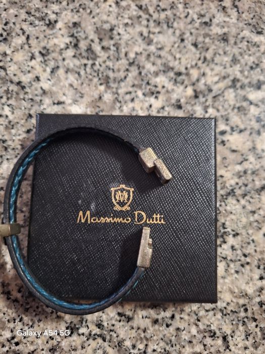 Pulseira em pele Massimo Dutti