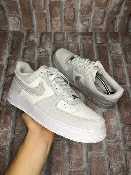 Nike Buty Sneakersy Air Force 1 Low 07 LXX White Metallic Silver EU 45.5