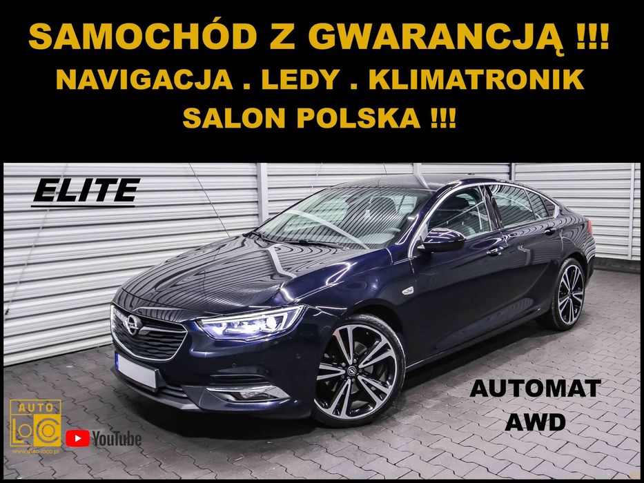 Opel Insignia AUTOMAT + 4x4 + Salon POLSKA + SERWIS +Navi +LEDy +Skóra =BruttoVAT23%