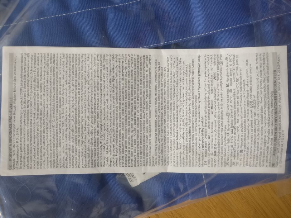 Fartuch ochronny nowy rozm L