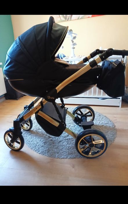Wózek czarno złoty 3w1