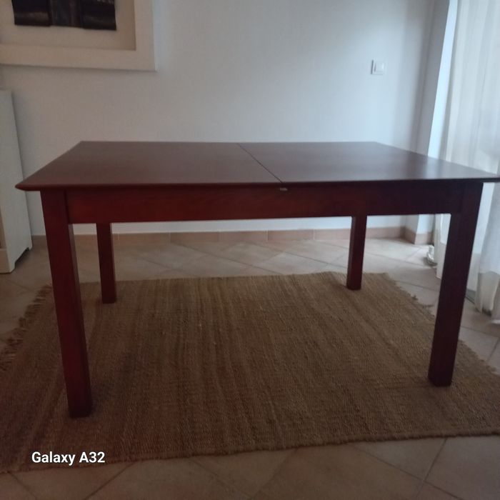 Mesa jantar retangular madeira maciça