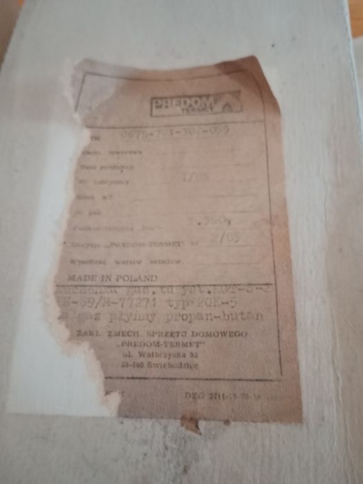 Kuchenka turystyczna PRL Predom