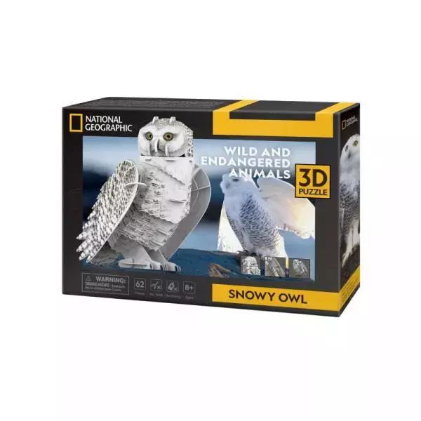 Puzzle 3D Śnieżna sowa DS1079H Cubic Fun. Dante. Nowy Produkt