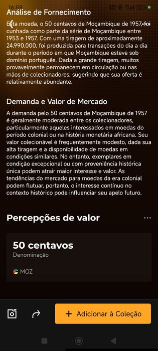 Moeda antiga de 1957