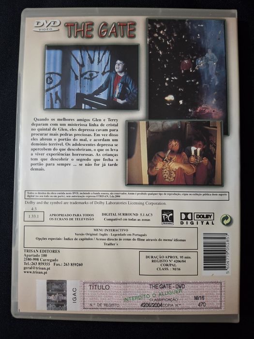 DVD The Gate. Clássico da Decada de 1980.