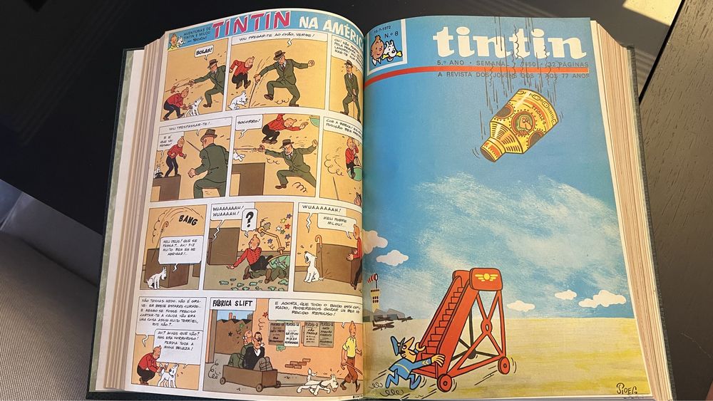 Colecão de revistas tintin encadernadas