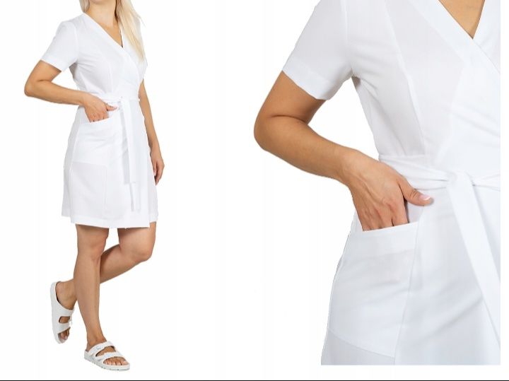 Sukienka medyczna biała r.54