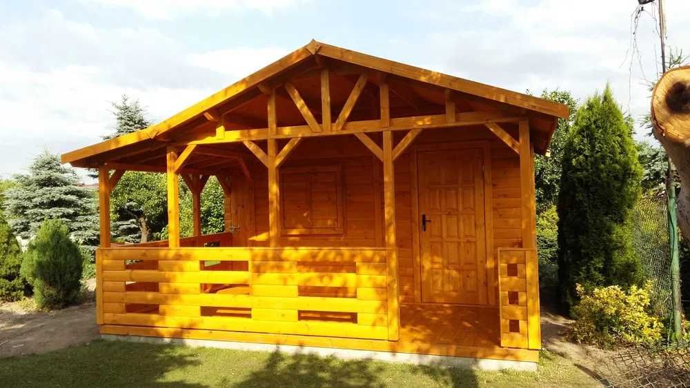 Domek letniskowy z komórką/domek odgrodowy/domek działkowy/drewniany