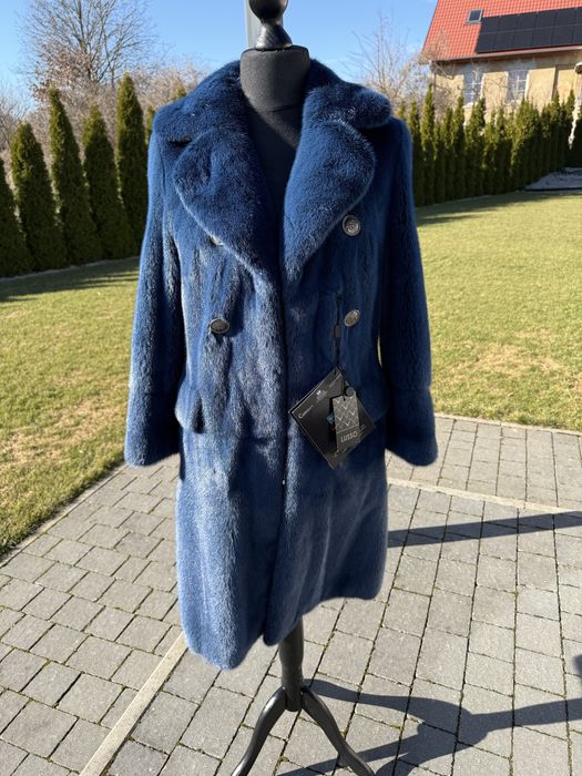 Futro naturalne z norek nowe M L