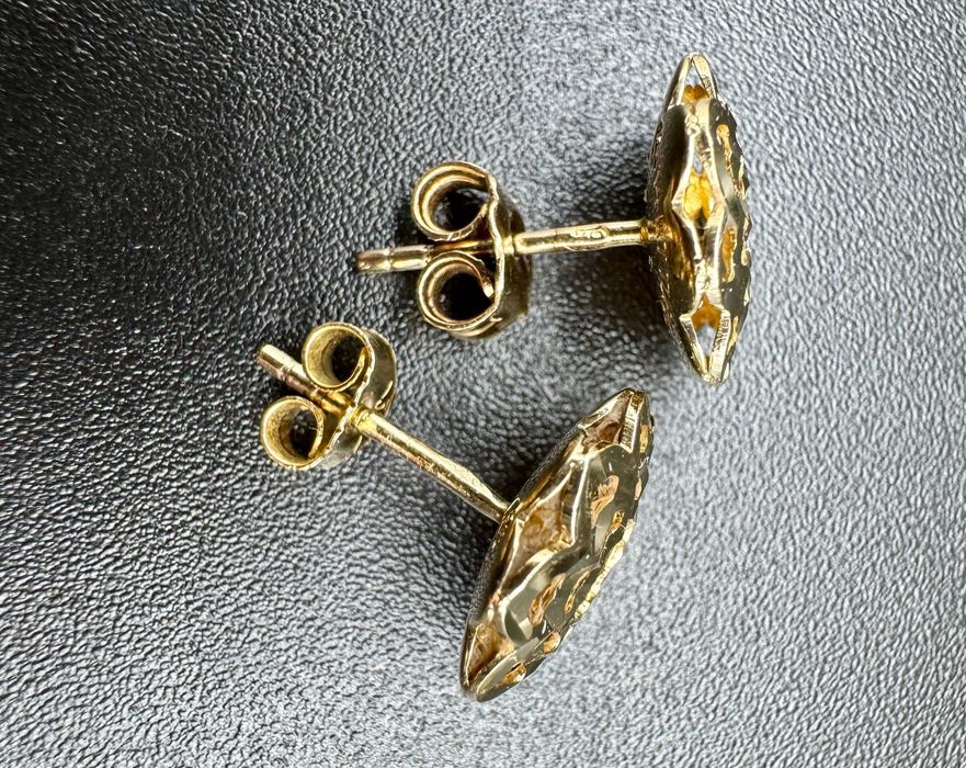 Złote kolczyki, próba: 14ct 585, waga: 1,79g