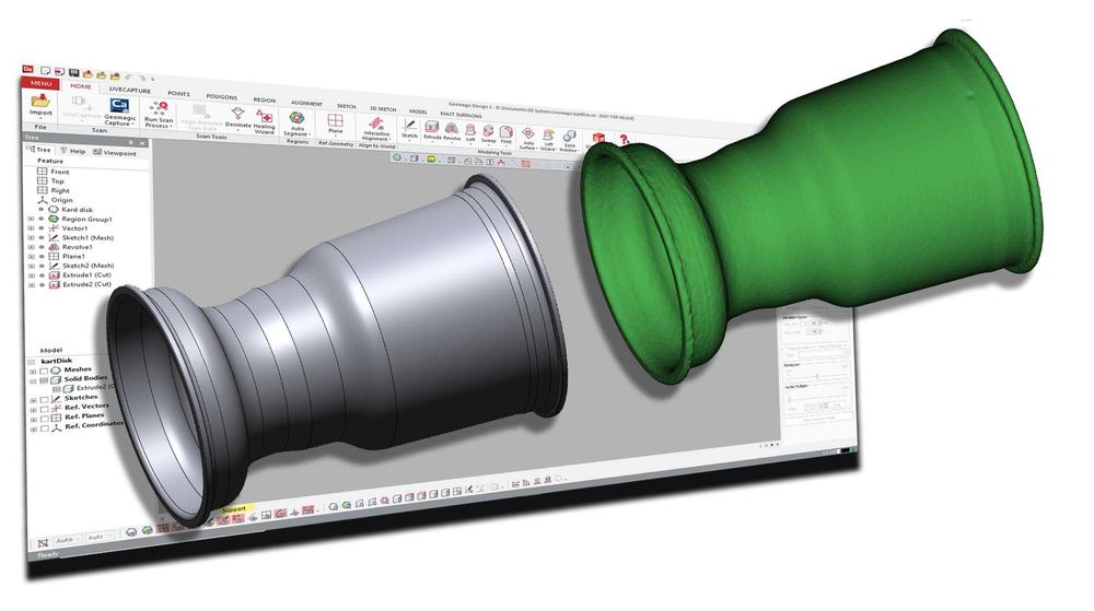 Reverse Engineering | 3D | Scan to CAD | STL→STEP | Geomagic Design X | Siemens NX