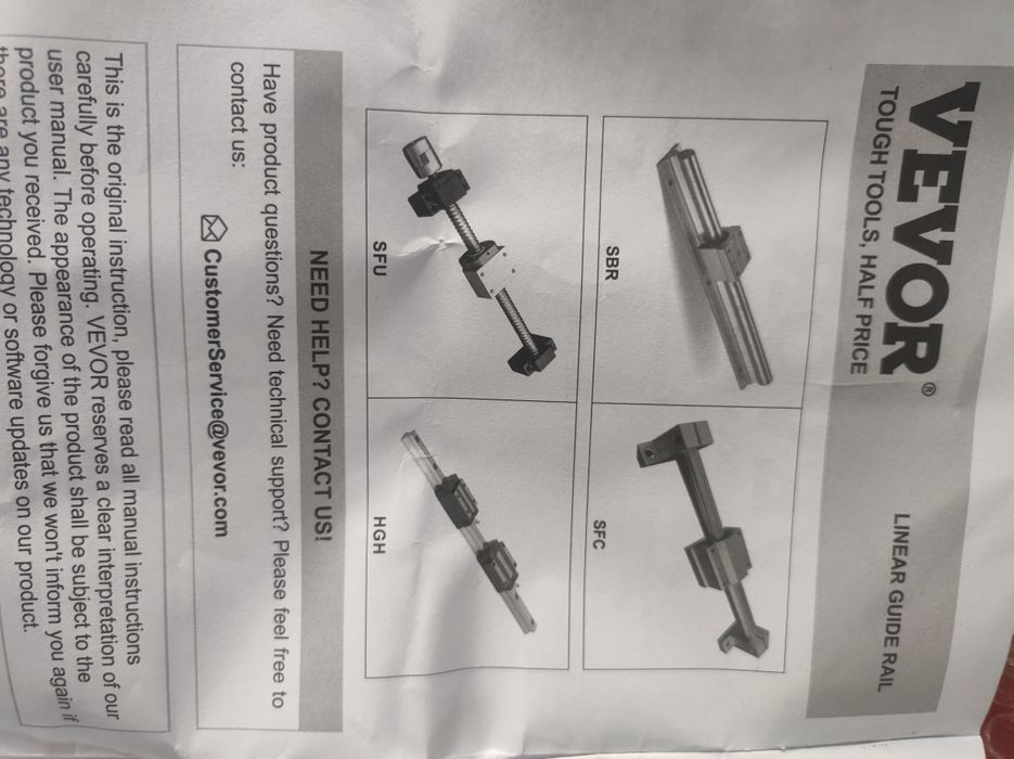 Duas guias   com rolamentos