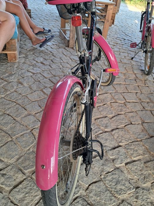 Bicicleta  menina 6-12anos com mudanças, cesto e campainha roda 20
