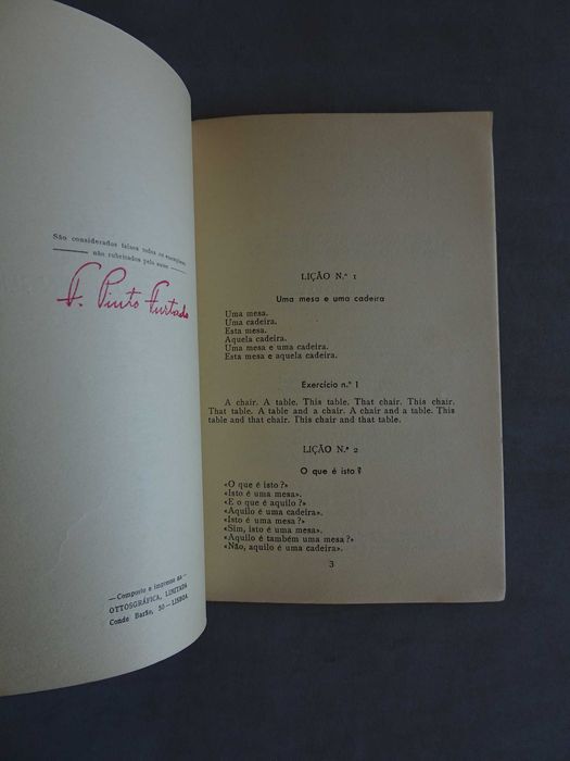 Livro F. Pinto Furtado - Chave exercícios Converational English 1949
