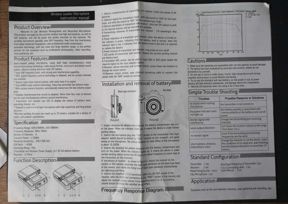 Петлічна радіосистема Mailada WM 8 (бездротовий мікрофон)