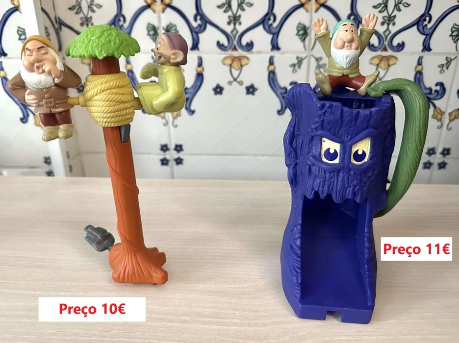 Princesas figuras Branca de neve sete anoes disney bonecos monstros companhia tarzan livro da selva hercules peter pan capitao pequena sereia barcos