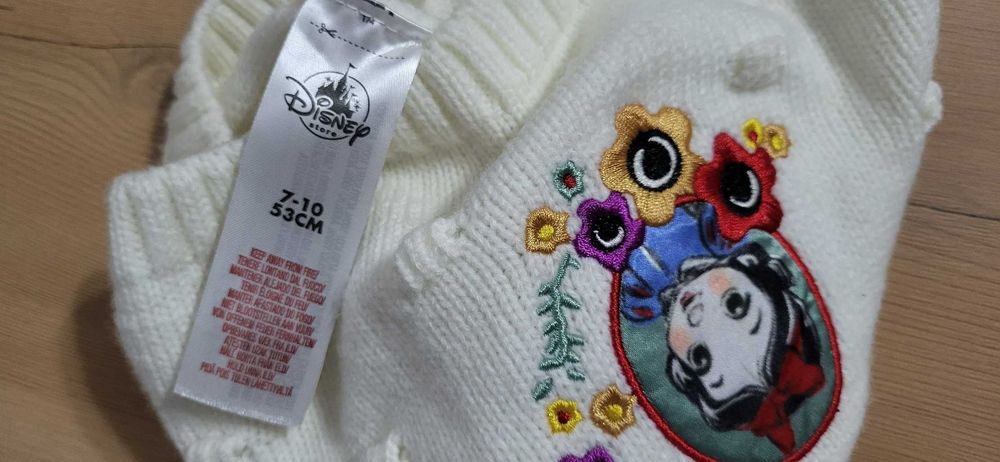 Czapeczka Dziewczęca Disney, dzianinowa, z Królewną Śnieżką