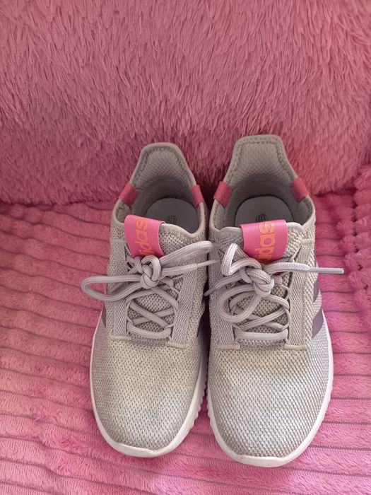 Ténis Adidas - Cinza e rosa - Tamanho 37,5
