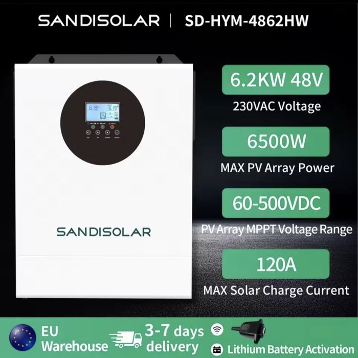 Sandisolar 6.2 kw 48 v улучшенный аналог аненджи 6.2квт 48в