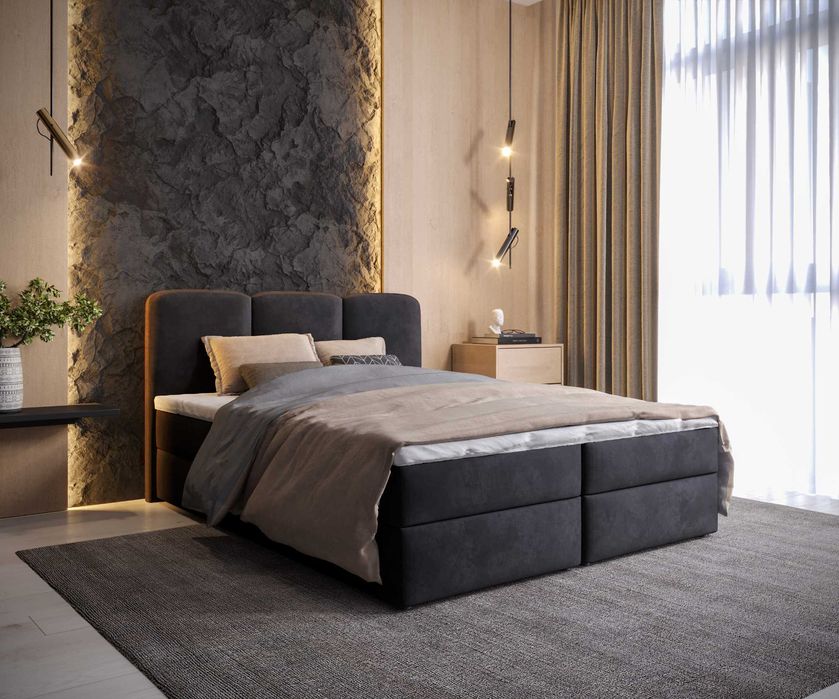 Łóżko kontynentalne Belinda 120x200 / 140x200 / 160x200 / 180x200 cm