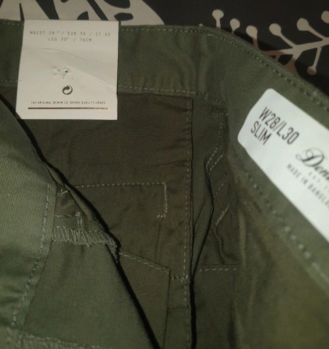 Calças Caqui Slim W28/ L30