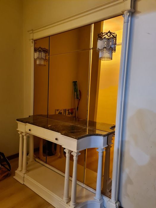 Móvel entrada espelhado 2 candeeiros