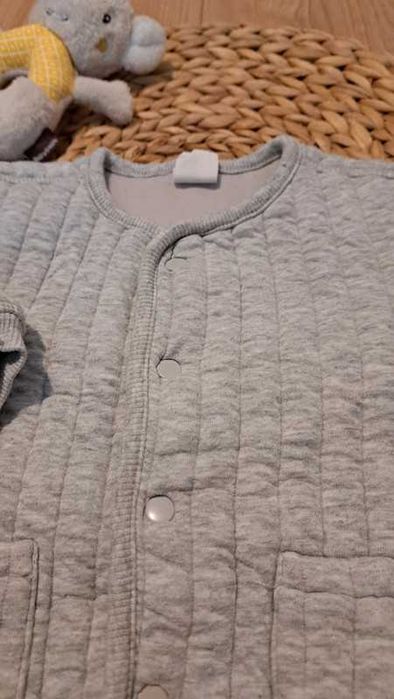 Szara bluza rozpinana 68 H&M