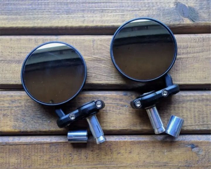 Дзеркала на мотоцикл в торець руля круглі