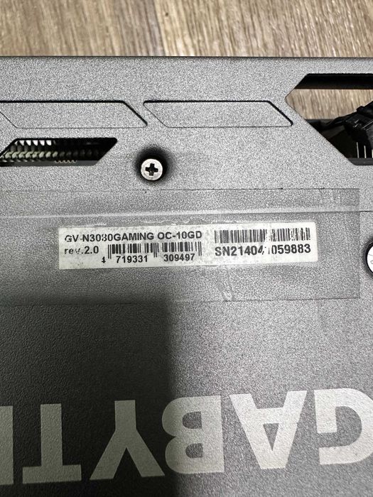 Продам відеокарту NVidia GeForce RTX 3080 Gigabyte 10 Gb