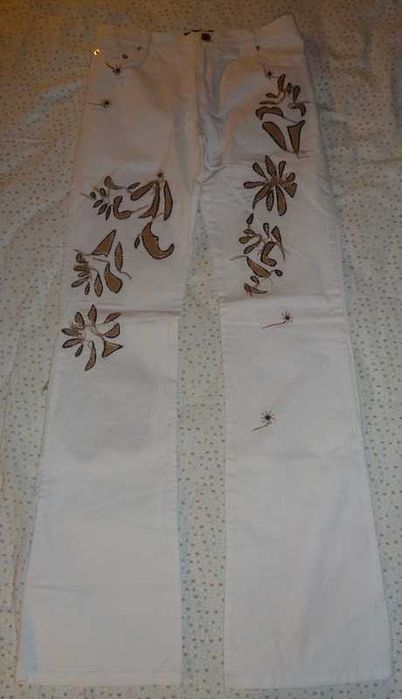 Jeans novas brancas perna larga Roccobarocco W29 - SALDO