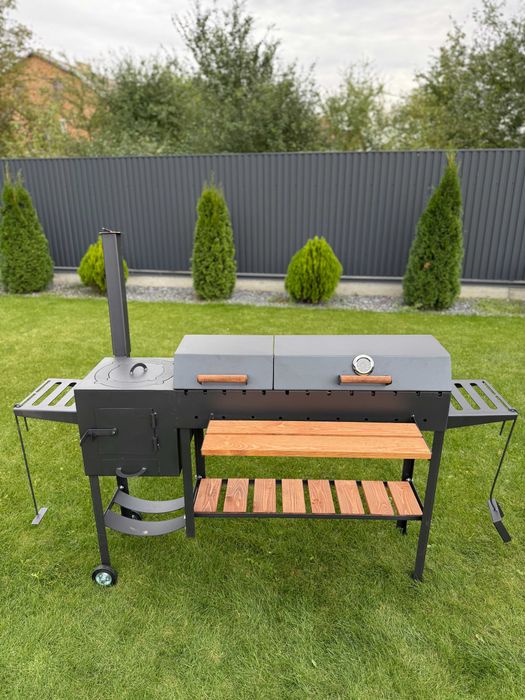 ПІДСИЛЕНИЙ!!! Мангал барбекю GOR-2 (5мм) з пічкою, большой мангал