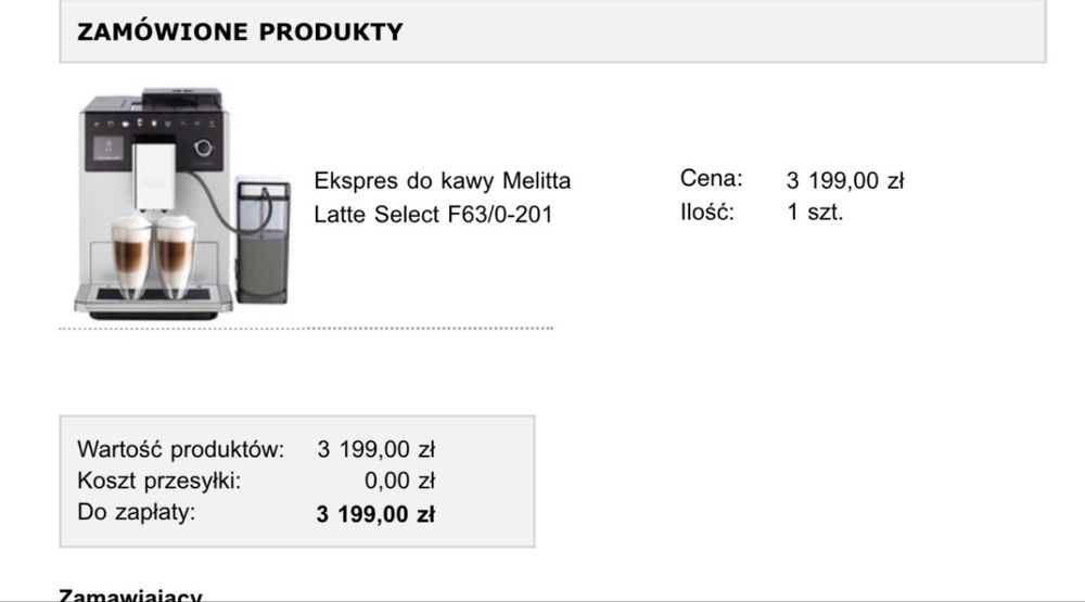 Ekspres ciśnieniowy do kawy Melitta Latte Select F63/0-201