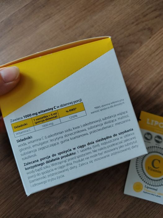 Witamina c liposomalna w saszetkach 21 szt dobra data duża dawka
