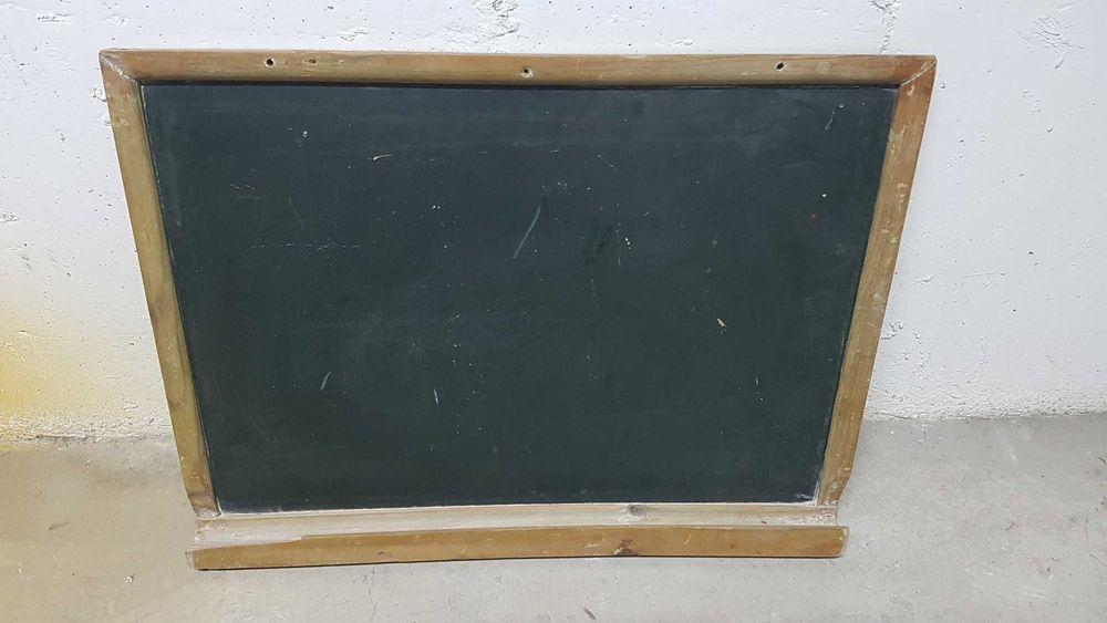 Quadro antigo ardosia de giz escola raro