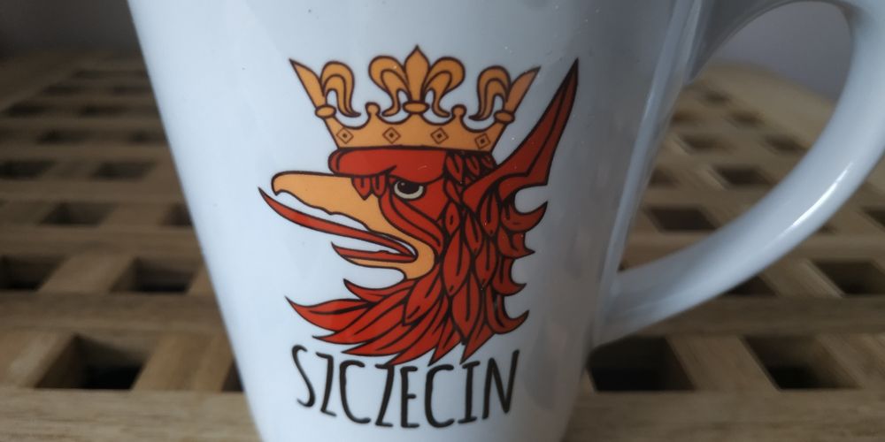 Nowy kubek Szczecin z herbem gryf