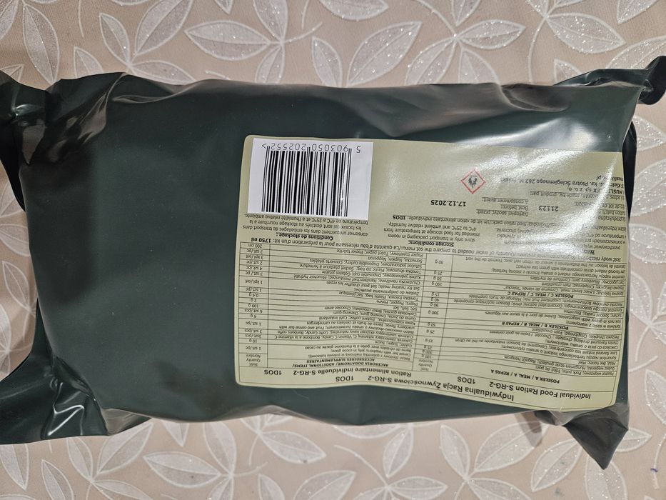 Wojskowa raca żywnościowa duża SRG 2