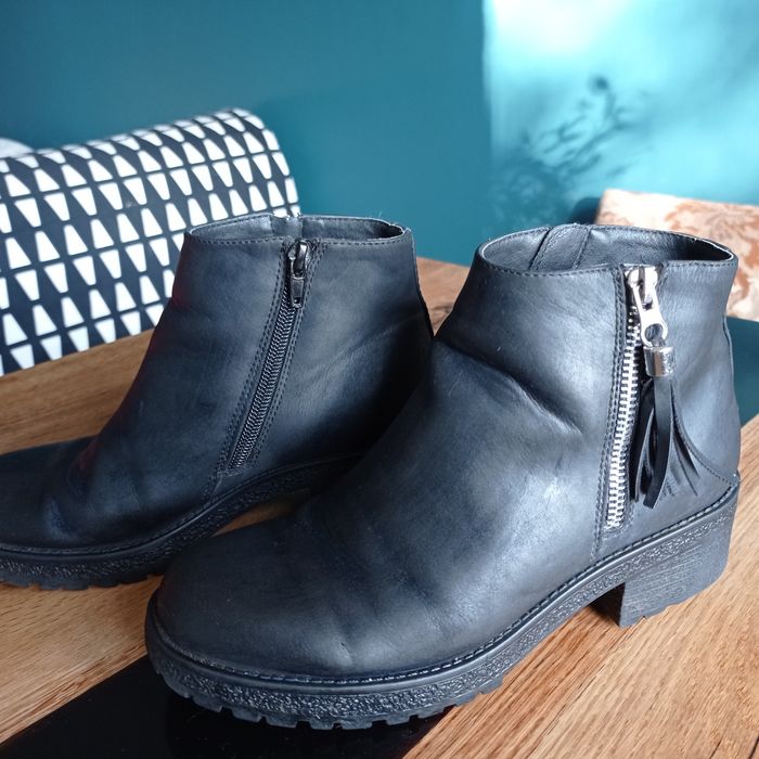 Buty zimowe na koturnie, obcasie
