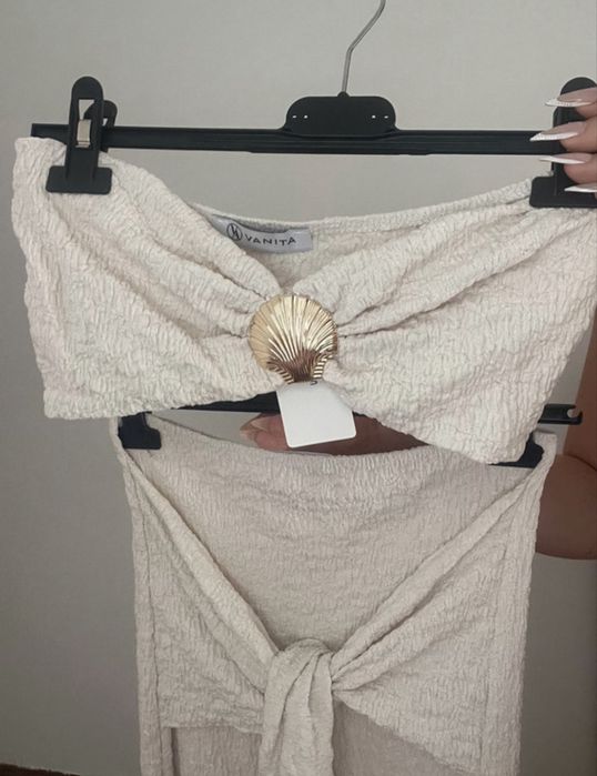 Saída de praia creme