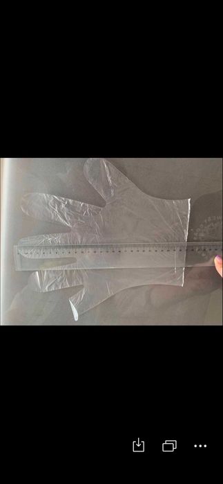 Rękawiczki foliowe HDPE do zawieszenia, rękawice zrywki, L, 8 mikronów