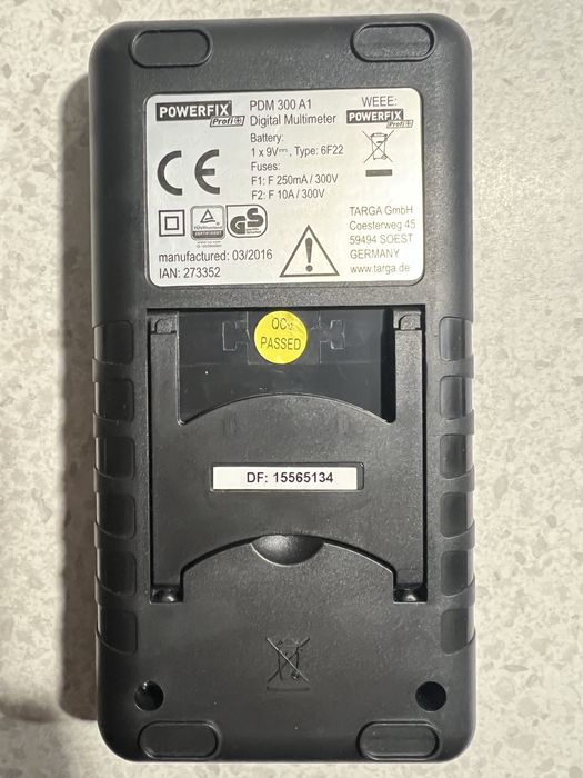 Multimetr miernik cyfrowy Powerfix PDM 300 A1